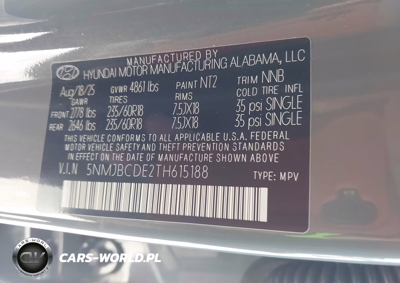 2026 Hyundai Tucson Sel VIN:5NMJBCDE2TH615188 - 9
