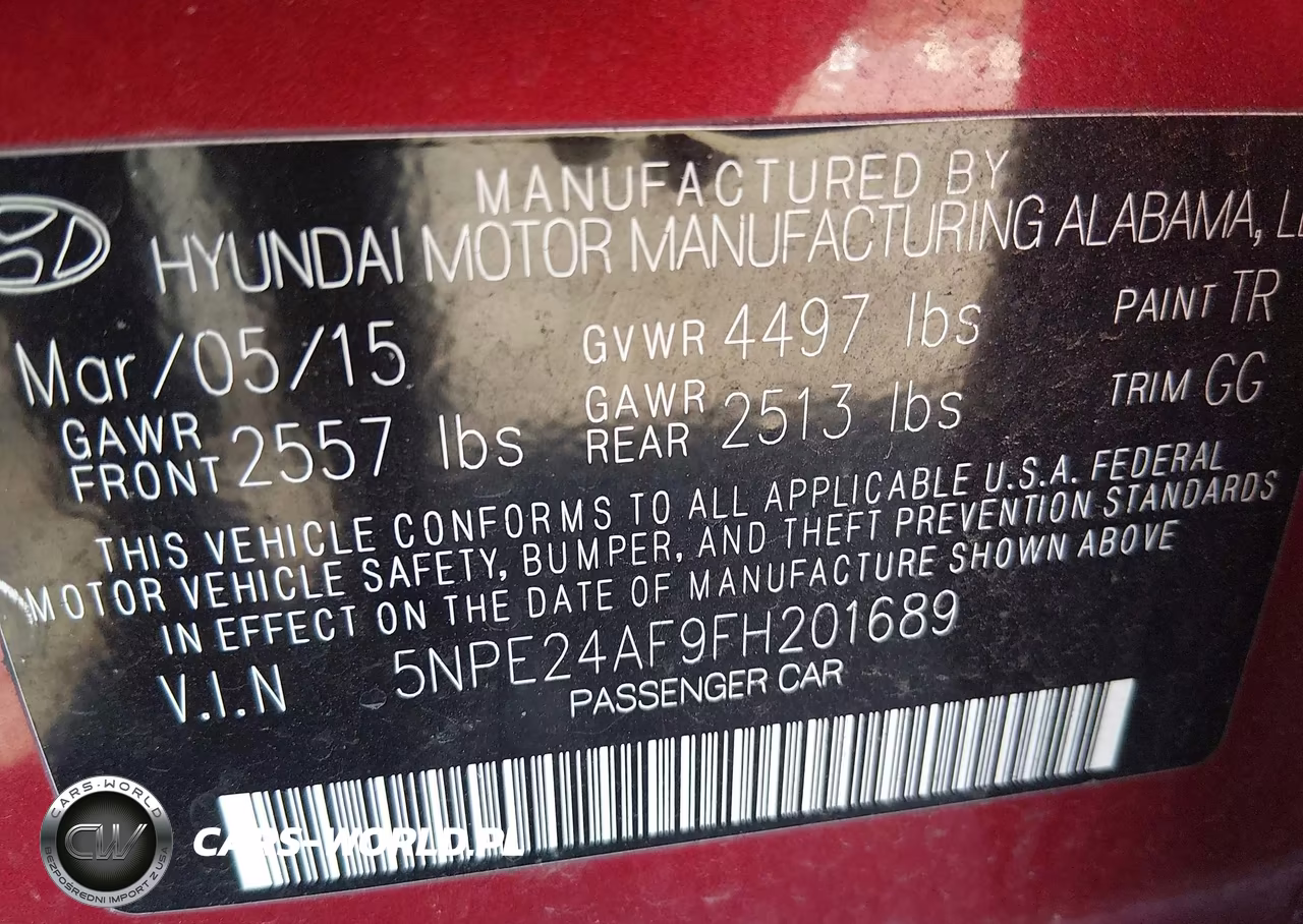 2015 Hyundai Sonata Se VIN:5NPE24AF9FH201689 - 9