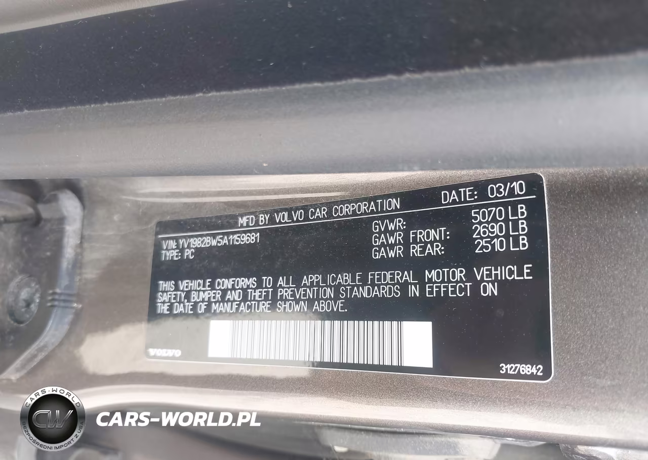 2010 Volvo V70 3.2-3.2 R-Design VIN:YV1982BW5A1159681 - 9