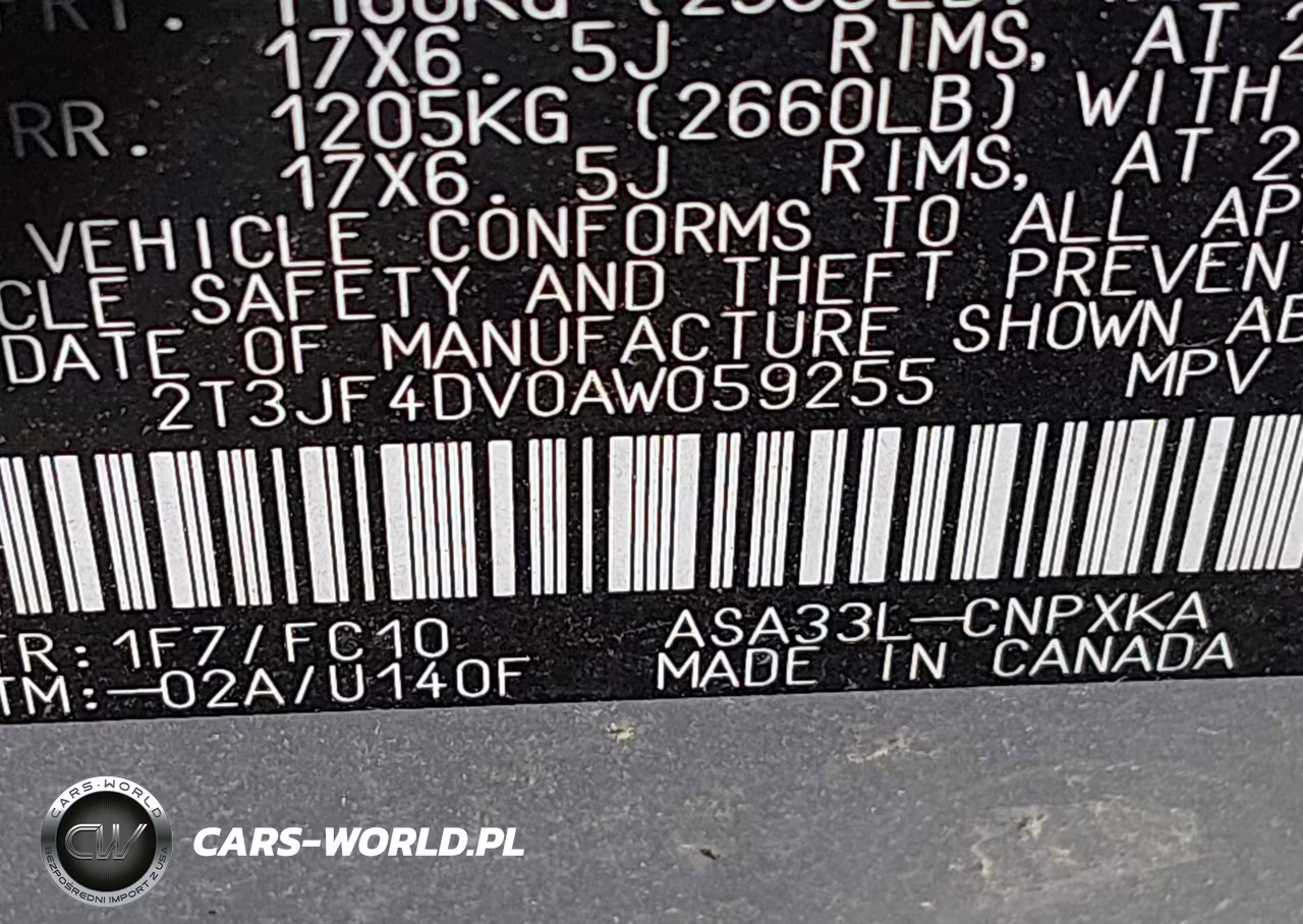2010 Toyota Rav4 VIN:2T3JF4DV0AW059255 - 9