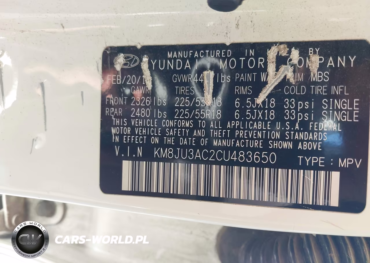 2012 Hyundai Tucson Limited VIN:KM8JU3AC2CU483650 - 9