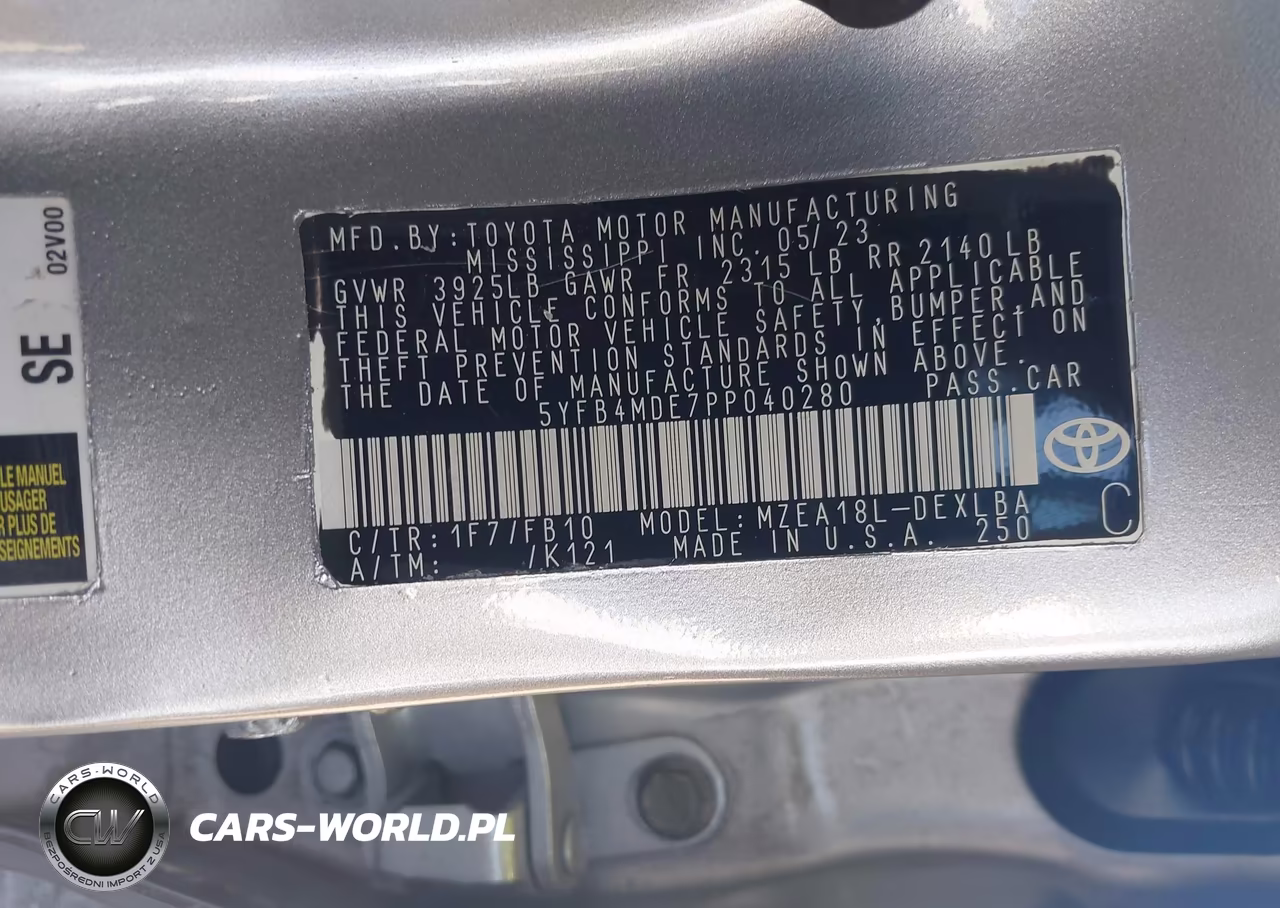 2023 Toyota Corolla Le VIN:5YFB4MDE7PP040280 - 9