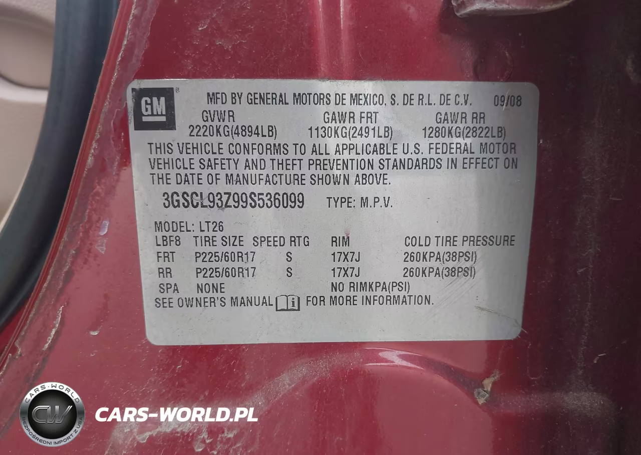2009 Saturn Vue Hybrid 4-Cyl Base VIN:3GSCL93Z99S536099 - 9