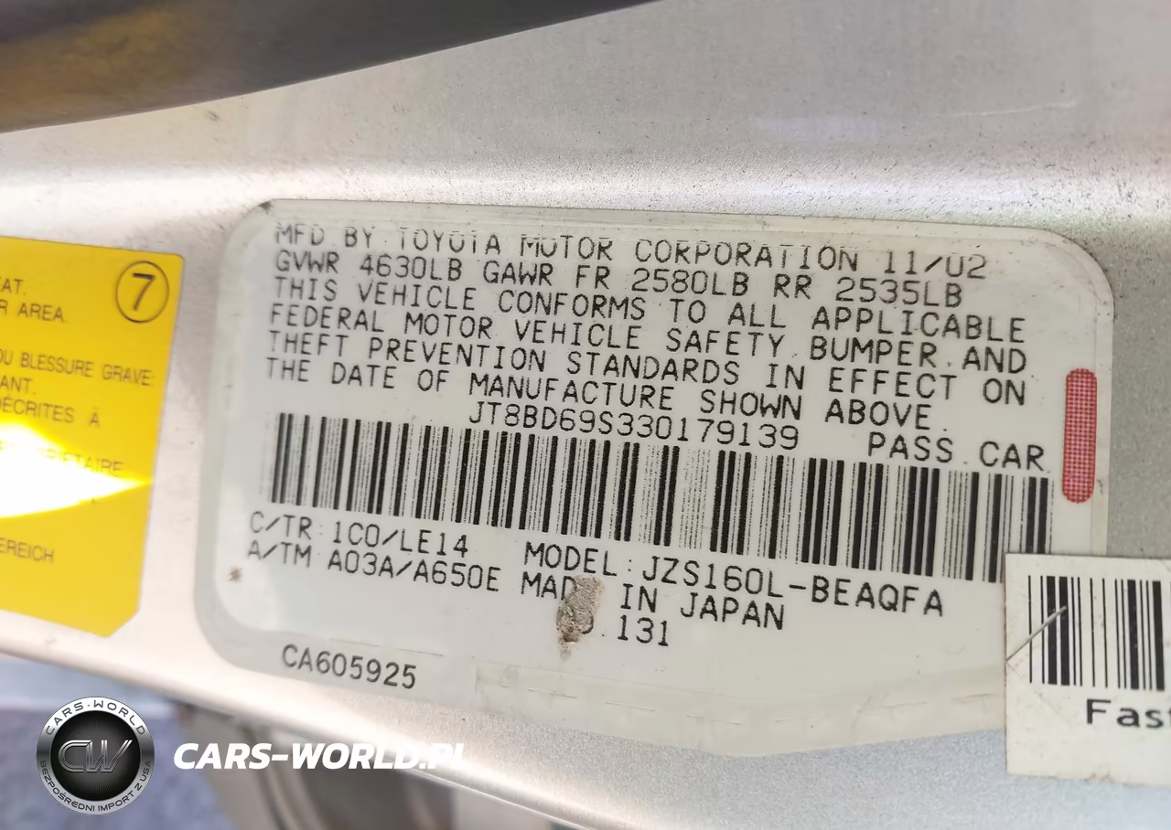 2003 Lexus Gs 300 VIN:JT8BD69S330179139 - 9