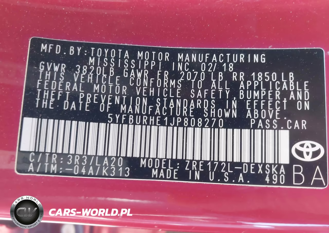 2018 Toyota Corolla Xse VIN:5YFBURHE1JP808270 - 9