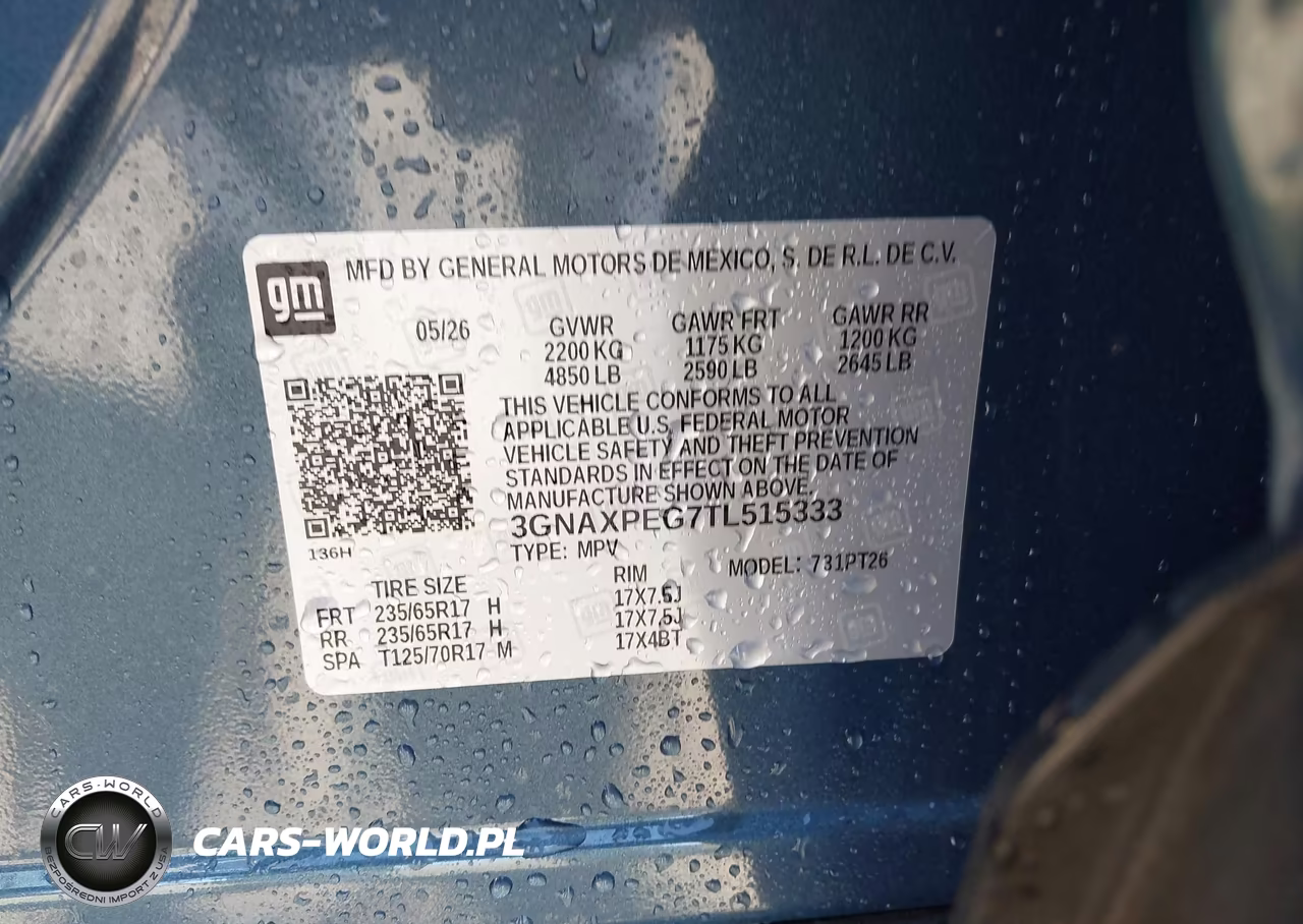 2026 Chevrolet Equinox Awd Lt VIN:3GNAXPEG7TL515333 - 9