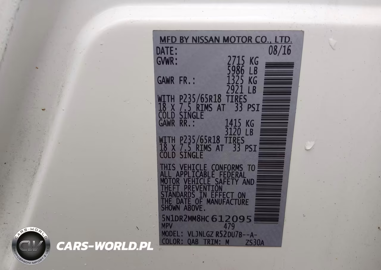 2017 Nissan Pathfinder S-Sv-Sl-Platinum VIN:5N1DR2MM8HC612095 - 9
