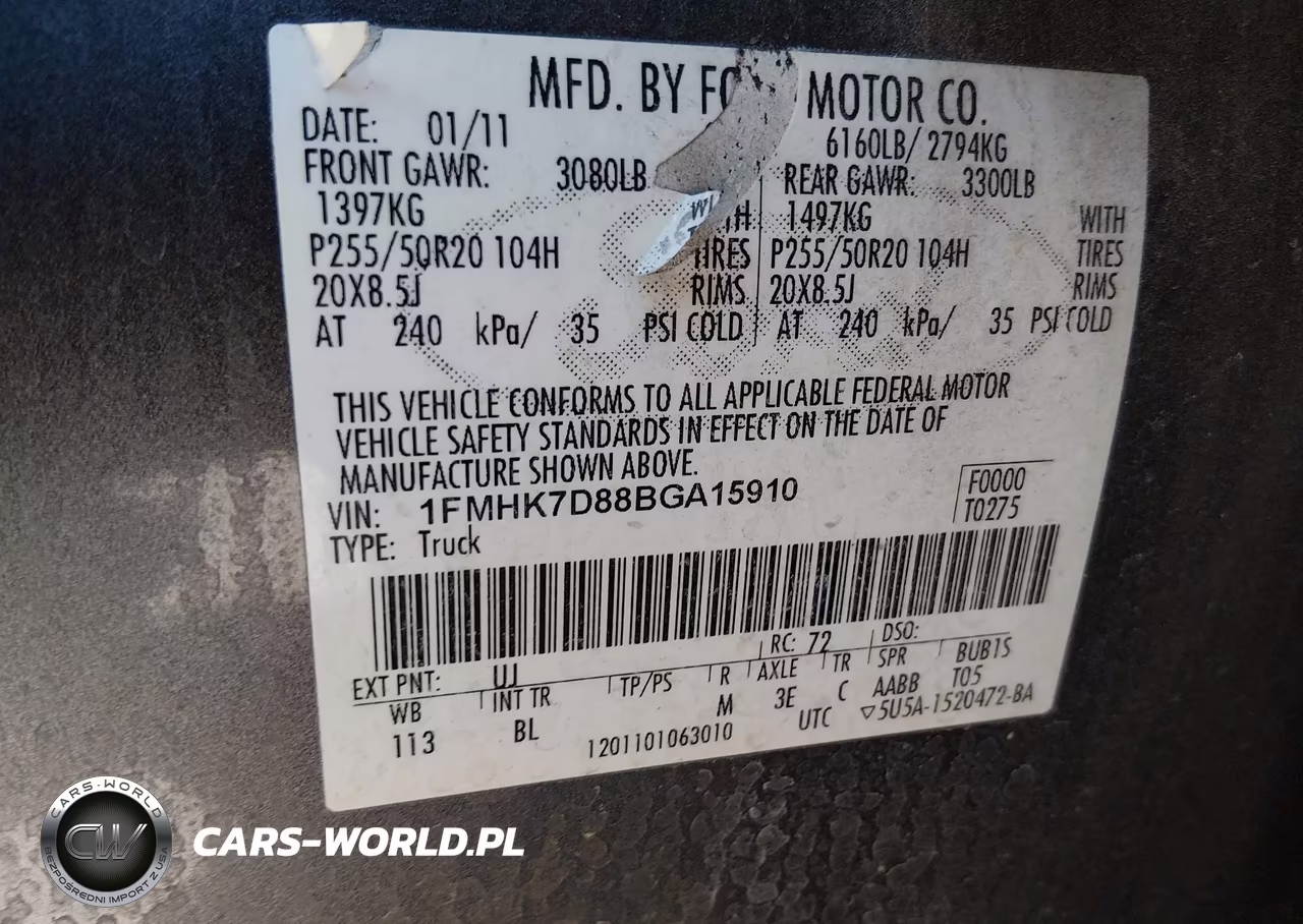 2011 Ford Explorer Xlt VIN:1FMHK7D88BGA15910 - 9