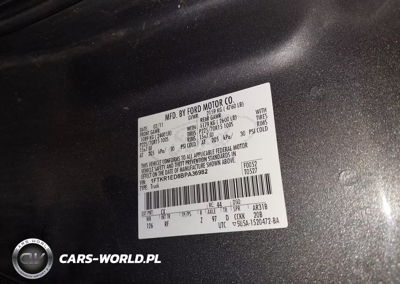 2011 Ford Ranger Xlt VIN:1FTKR1ED8BPA36982 - 9