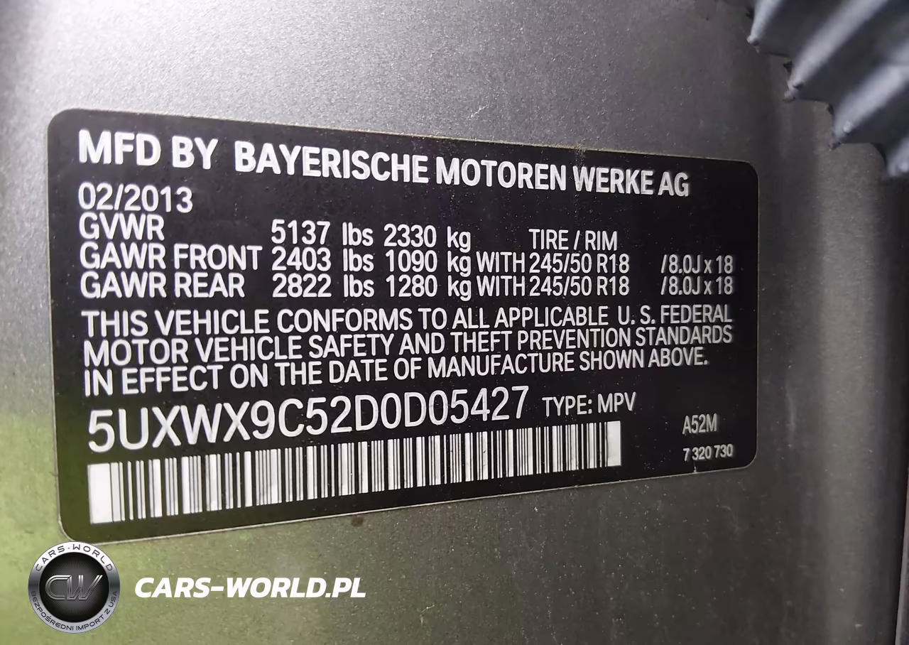 2013 BMW X3 xDrive28I VIN:5UXWX9C52D0D05427 - 9