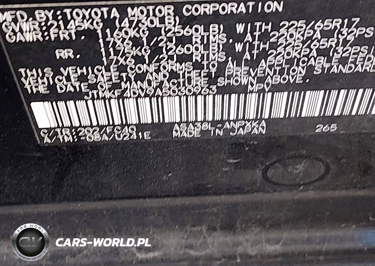 2010 Toyota Rav4 VIN:JTMKF4DV9A5030963 - 9
