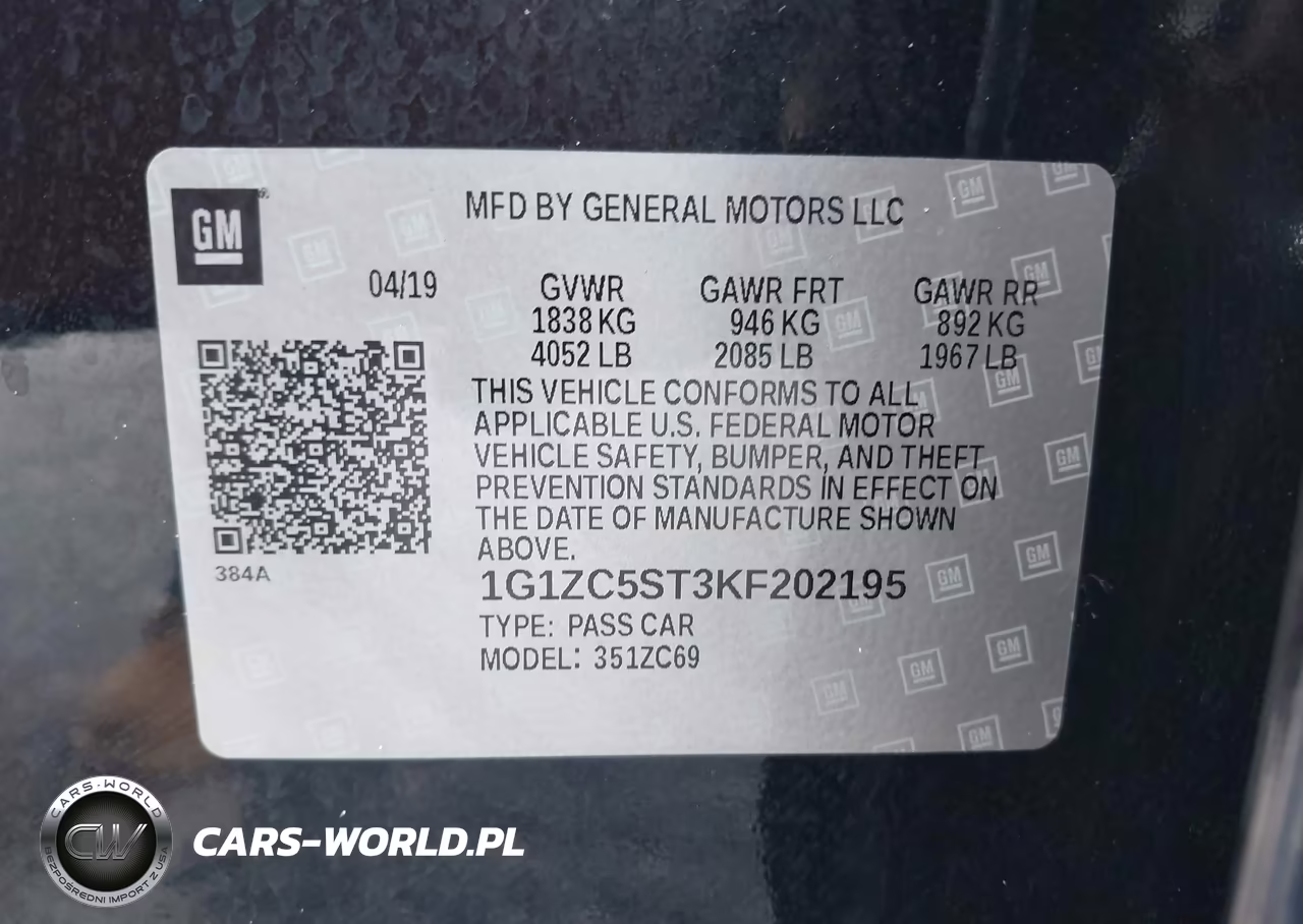 2019 Chevrolet Malibu 1Fl VIN:1G1ZC5ST3KF202195 - 9
