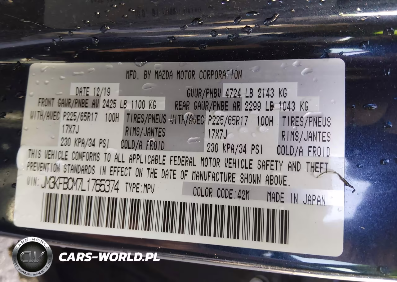 2020 Mazda Cx-5 Touring VIN:JM3KFBCM7L1765374 - 9