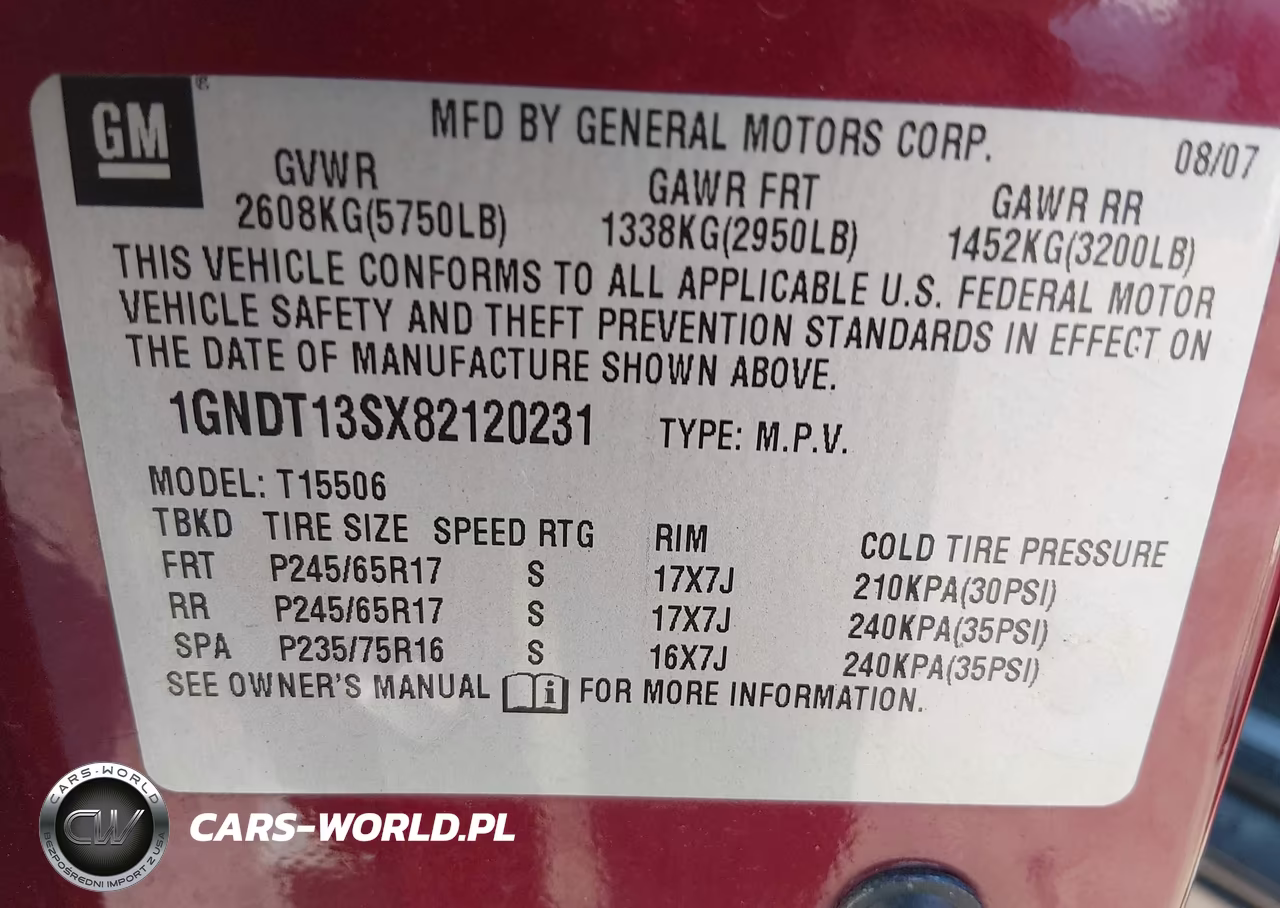2008 Chevrolet Trailblazer Lt VIN:1GNDT13SX82120231 - 9