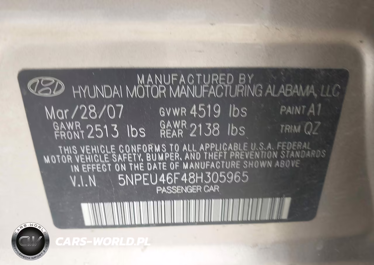 2008 Hyundai Sonata Limited V6-Se V6 VIN:5NPEU46F48H305965 - 9