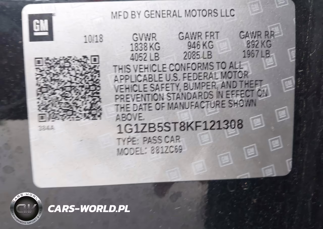 2019 Chevrolet Malibu 1Ls VIN:1G1ZB5ST8KF121308 - 9