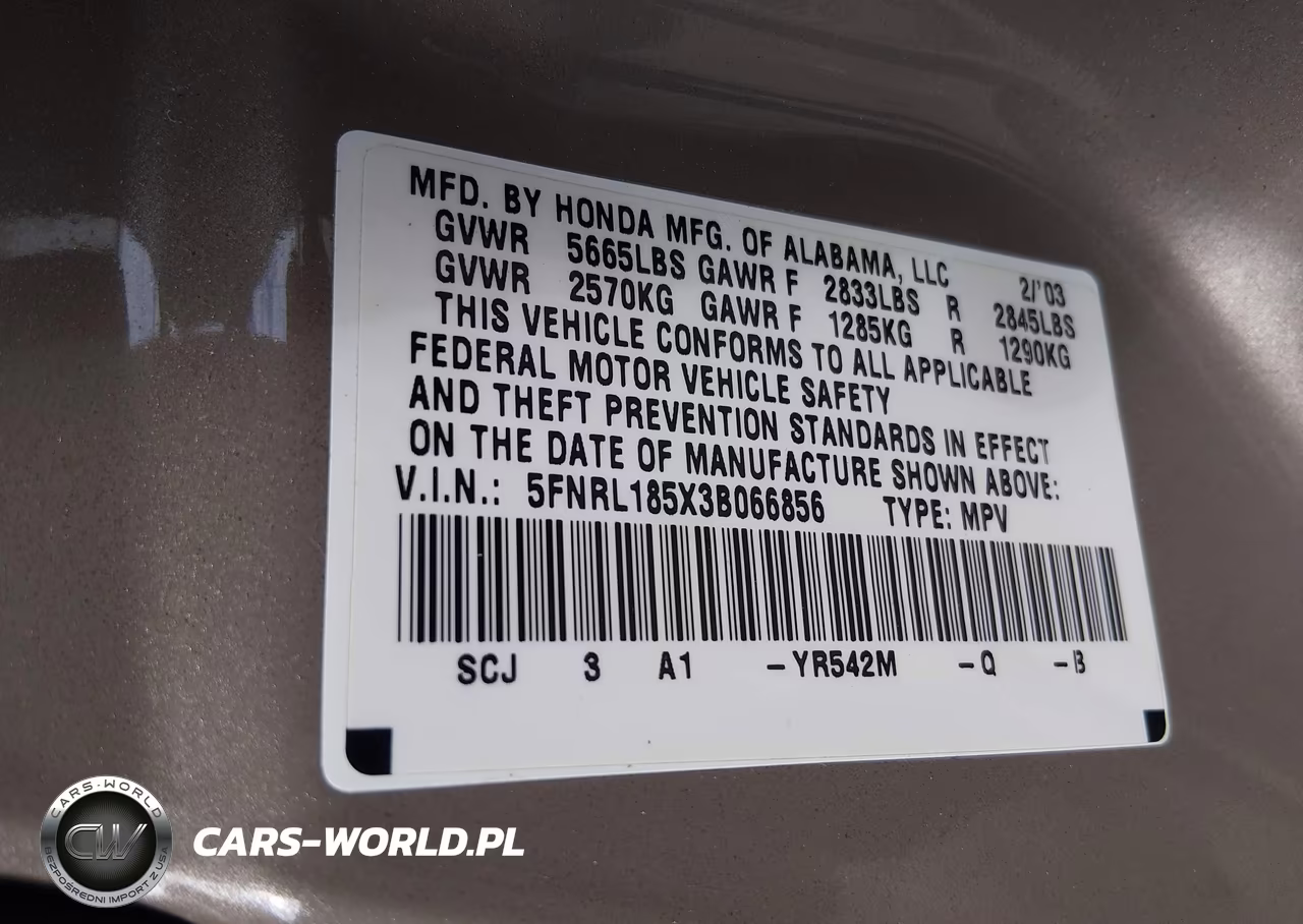 2003 Honda Odyssey Lx VIN:5FNRL185X3B066856 - 9