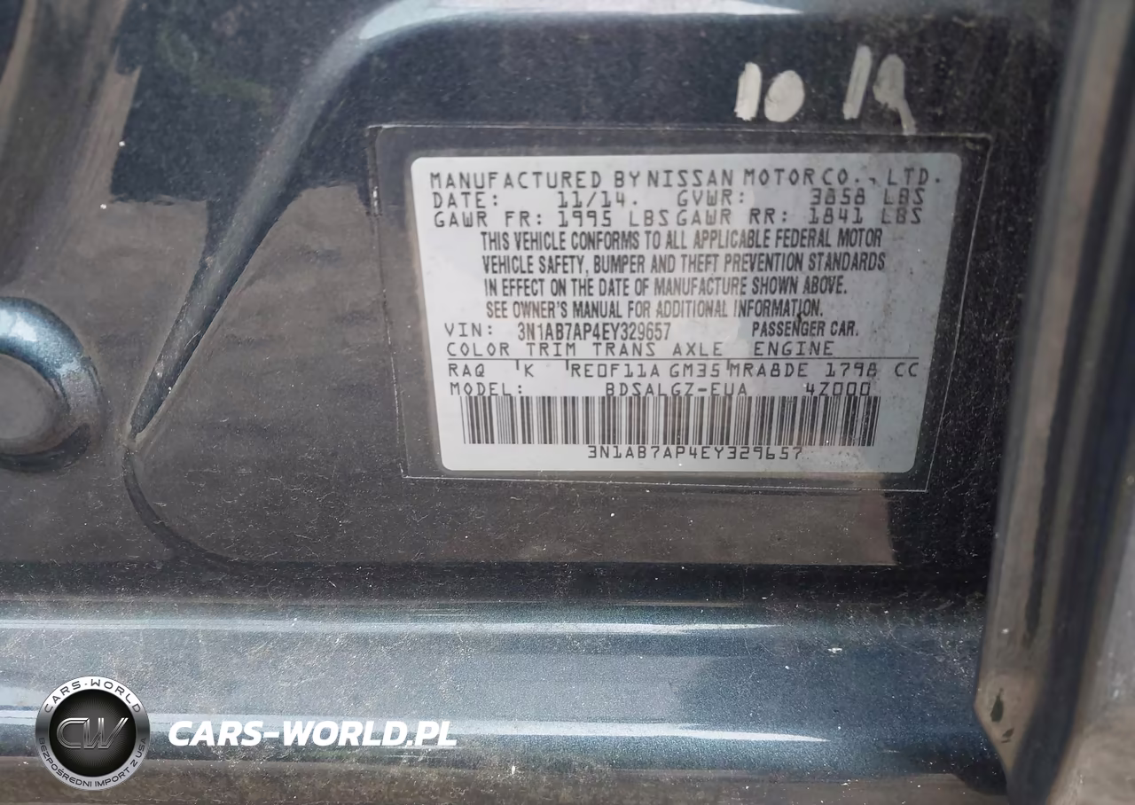 2014 Nissan Sentra Sl VIN:3N1AB7AP4EY329657 - 9