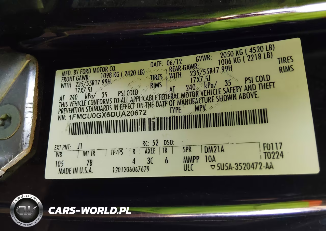 2013 Ford Escape Se VIN:1FMCU0GX6DUA20672 - 9