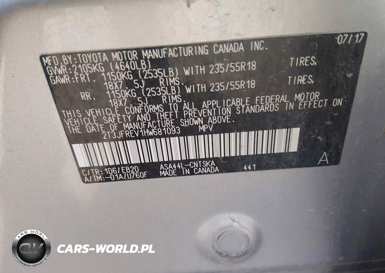 2017 Toyota Rav4 Se VIN:2T3JFREV1HW681093 - 9