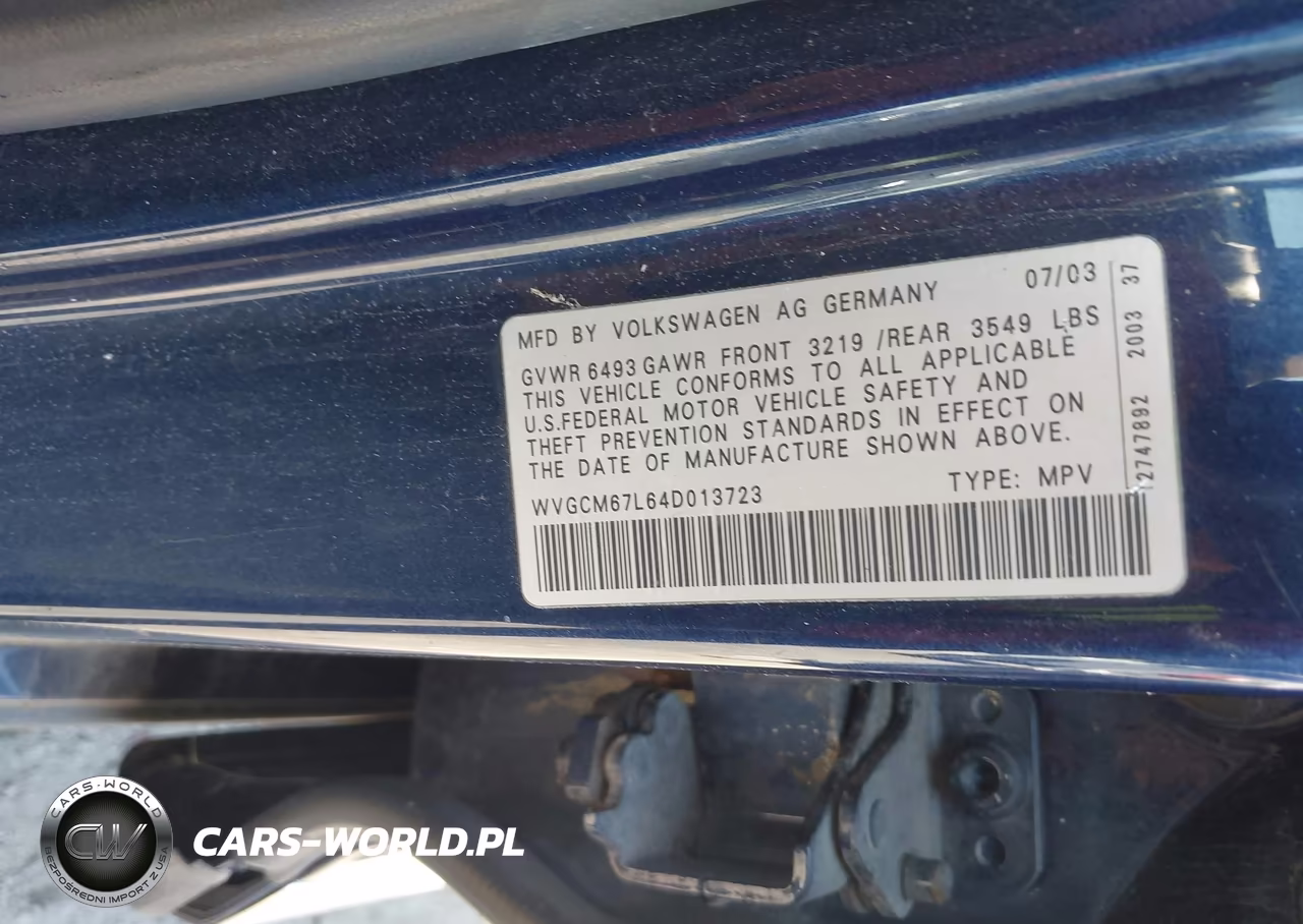 2004 Volkswagen Touareg V8 VIN:WVGCM67L64D013723 - 9