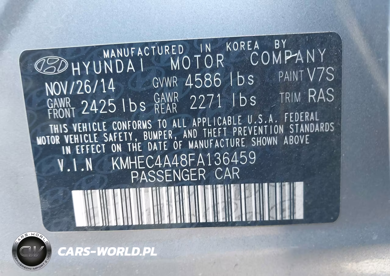 2015 Hyundai Sonata Hybrid Limited VIN:KMHEC4A48FA136459 - 9