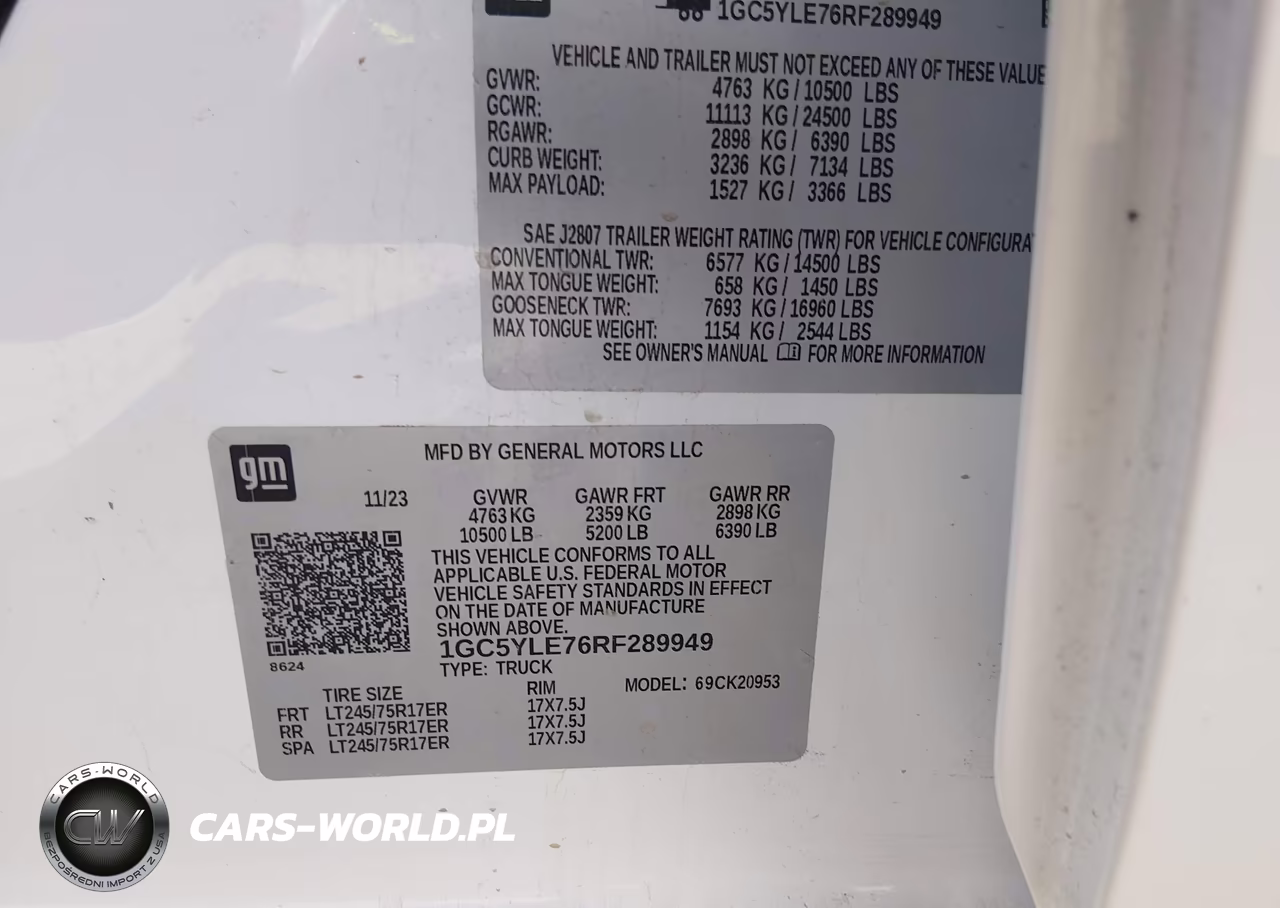 2024 Chevrolet Silverado 2500Hd 4Wd Long Bed Work Truck VIN:1GC5YLE76RF289949 - 9