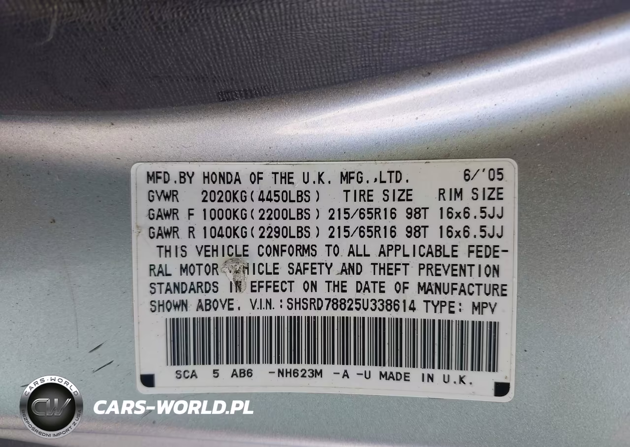 2005 Honda Cr-V Ex VIN:SHSRD78825U338614 - 9