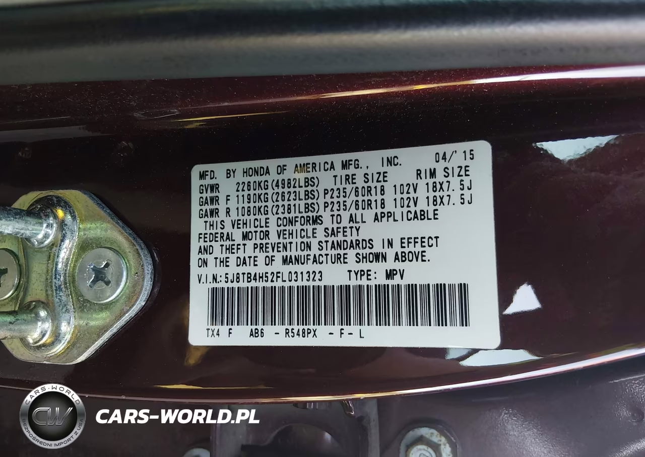 2015 Acura Rdx VIN:5J8TB4H52FL031323 - 9