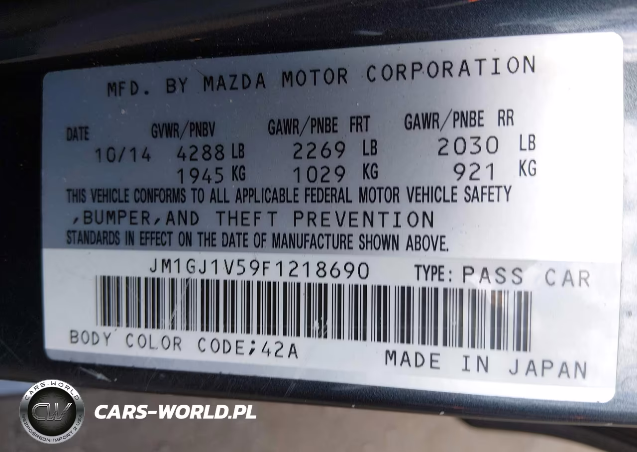 2015 Mazda Mazda6 I Touring VIN:JM1GJ1V59F1218690 - 9