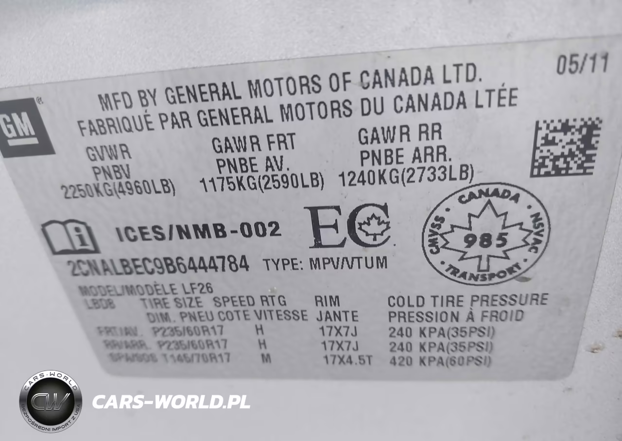 2011 Chevrolet Equinox Ls VIN:2CNALBEC9B6444784 - 9