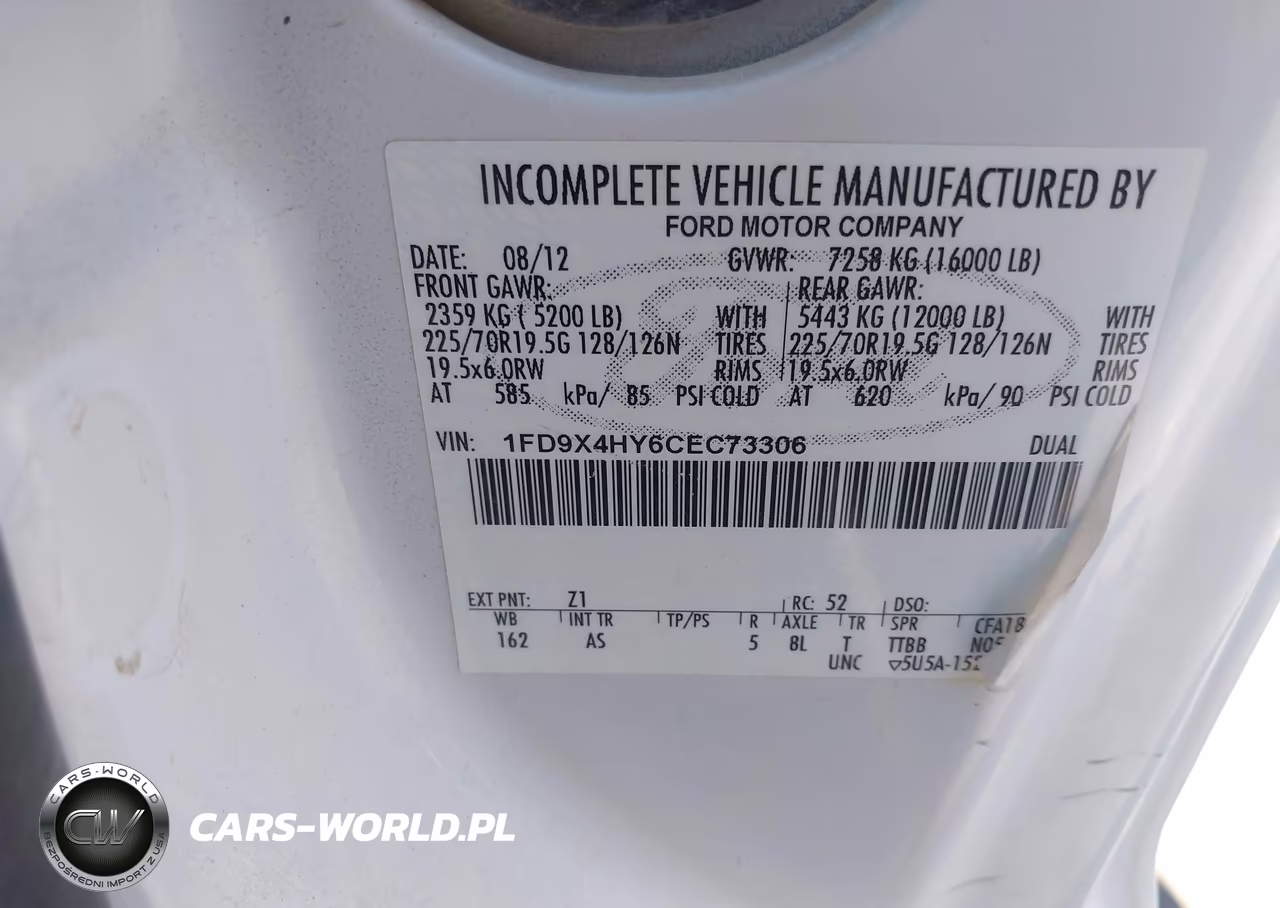 2012 Ford F-450 Chassis Xl VIN:1FD9X4HY6CEC73306 - 9