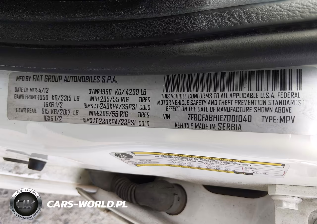 2014 Fiat 500L Easy VIN:ZFBCFABH1EZ001040 - 9