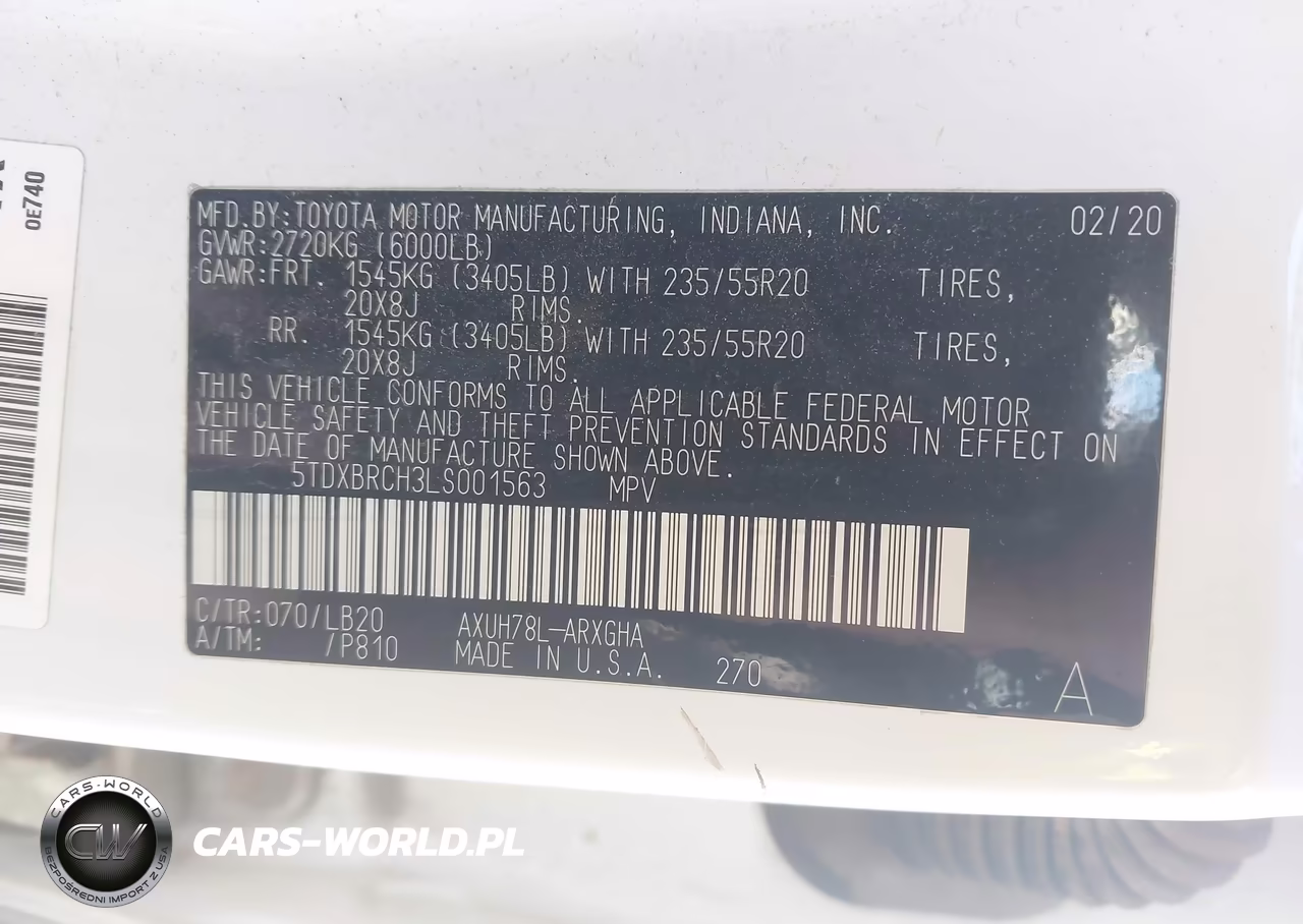 2020 Toyota Highlander Hybrid Limited VIN:5TDXBRCH3LS001563 - 9