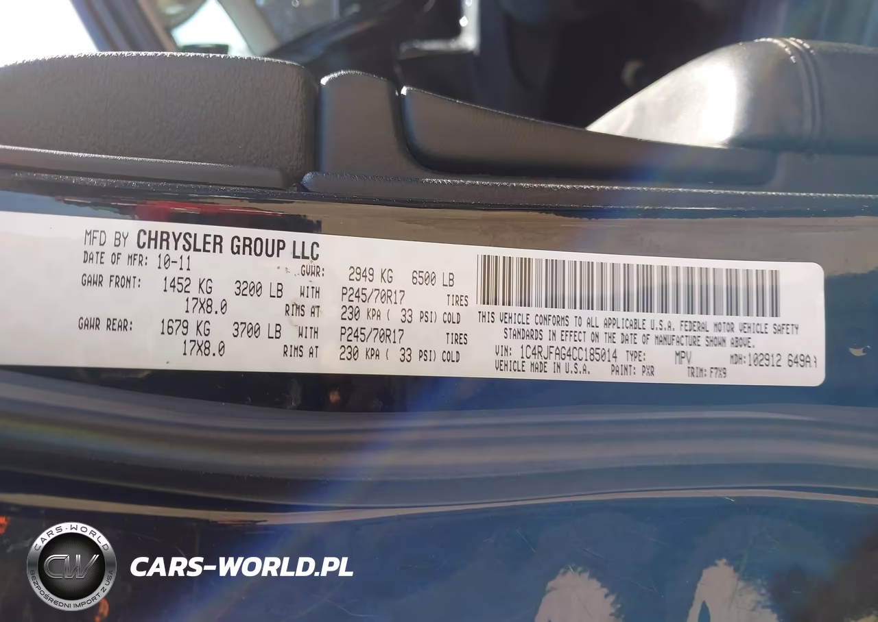 2012 Jeep Grand Cherokee Laredo VIN:1C4RJFAG4CC185014 - 9