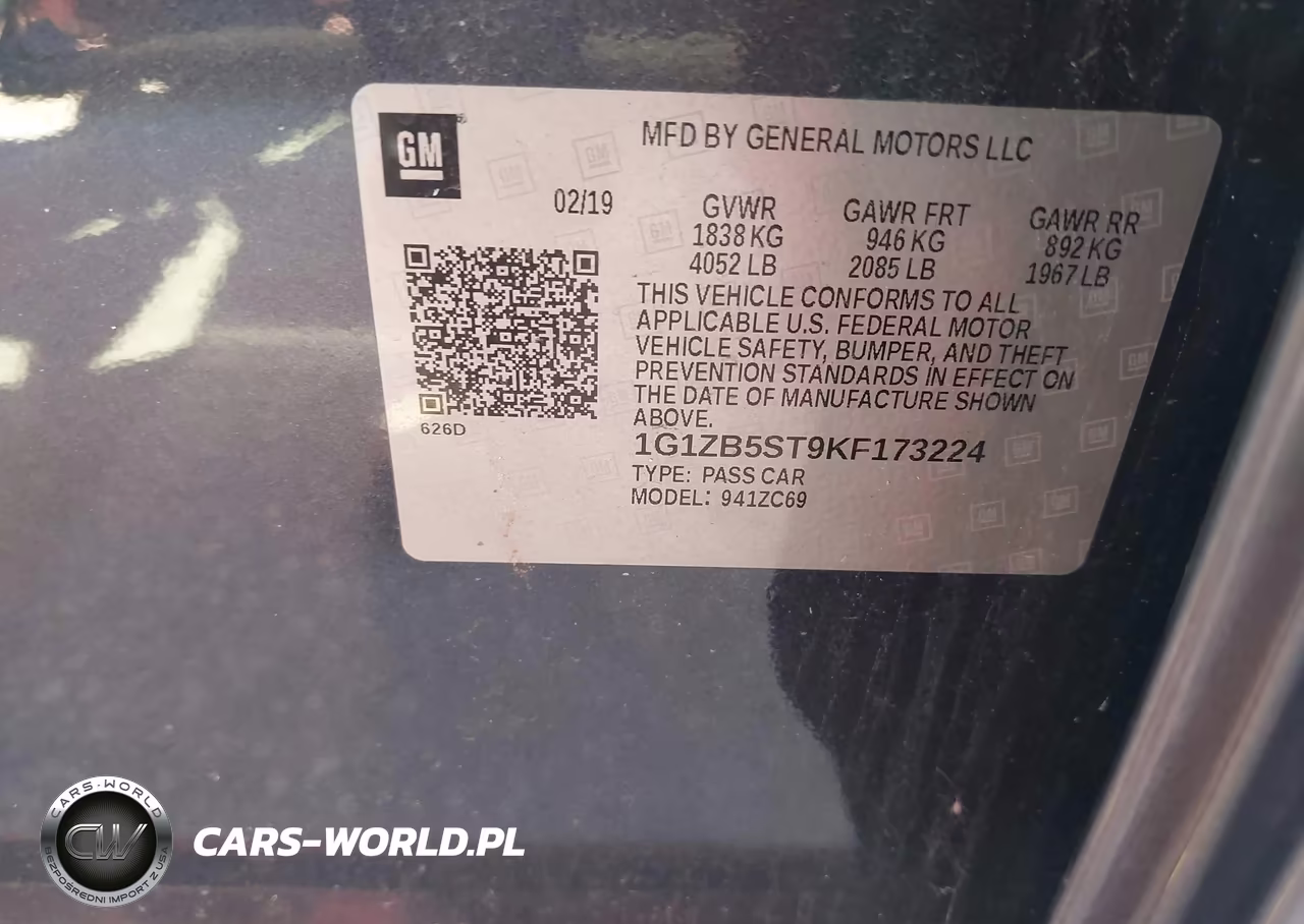 2019 Chevrolet Malibu 1Ls VIN:1G1ZB5ST9KF173224 - 9