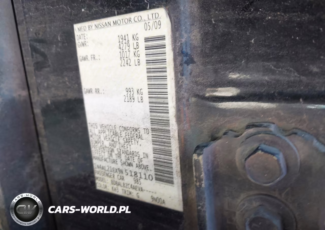 2009 Nissan Altima 2.5 S VIN:1N4AL21EX9N518110 - 9