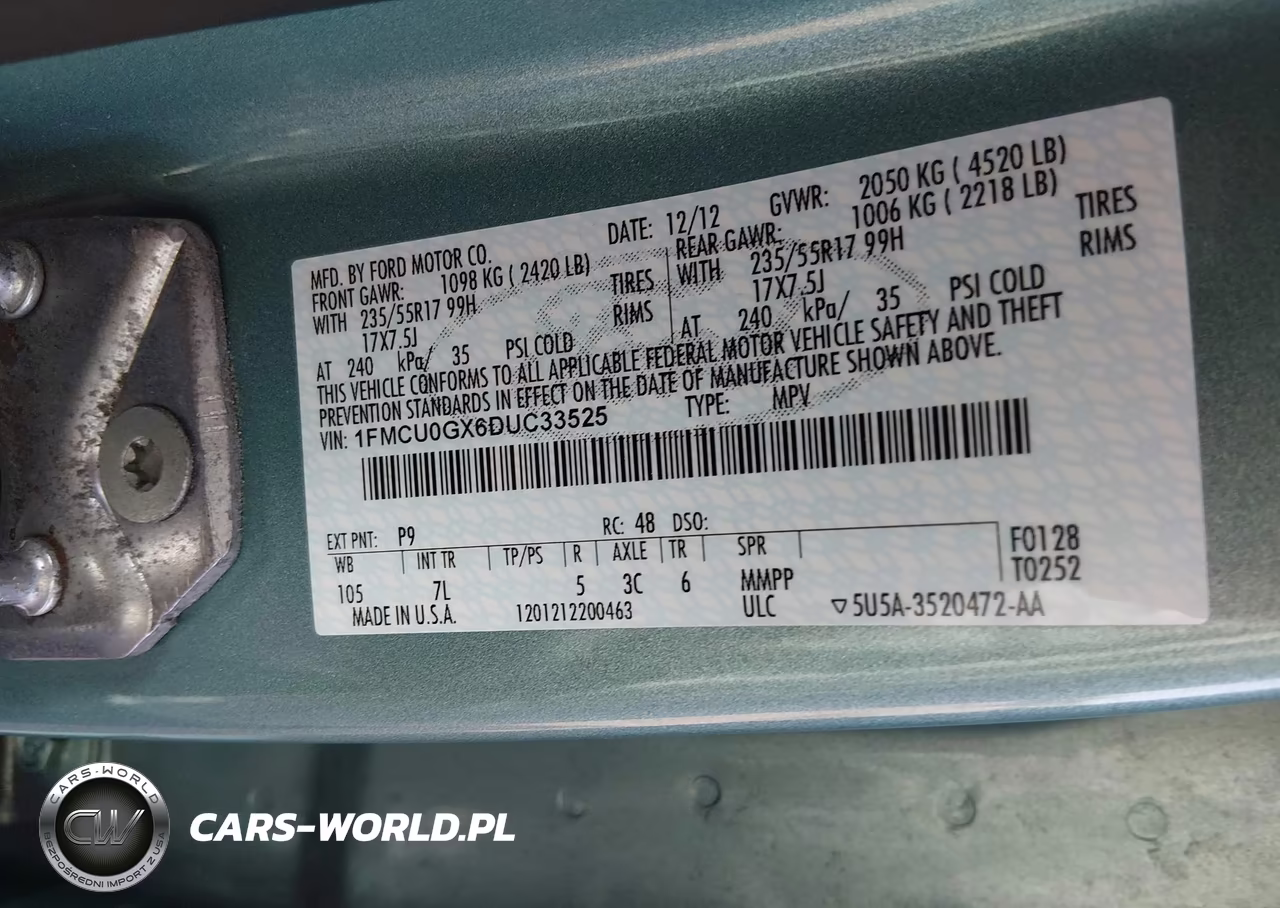 2013 Ford Escape Se VIN:1FMCU0GX6DUC33525 - 9