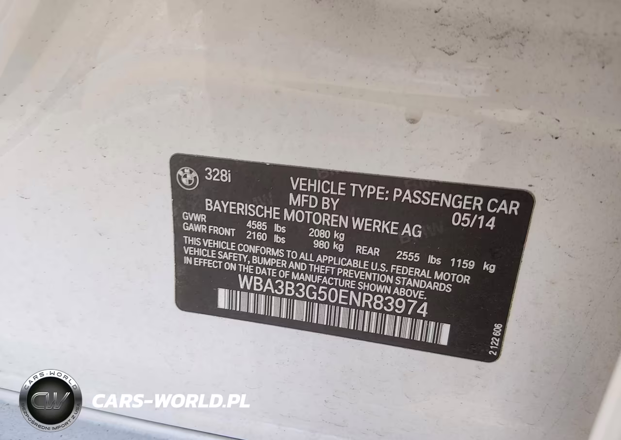 2014 BMW 328I xDrive VIN:WBA3B3G50ENR83974 - 9