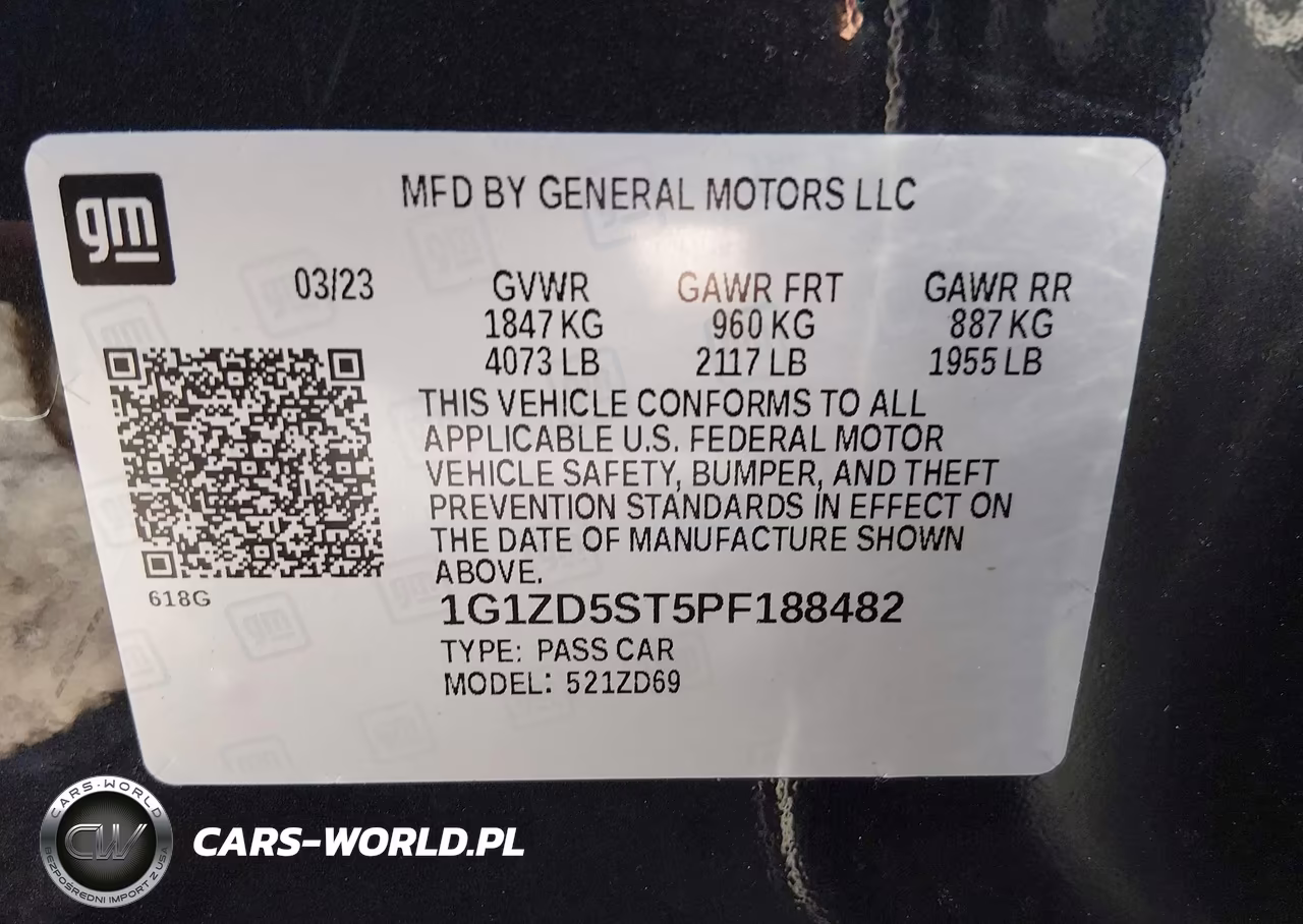 2023 Chevrolet Malibu Fwd 1Lt VIN:1G1ZD5ST5PF188482 - 9