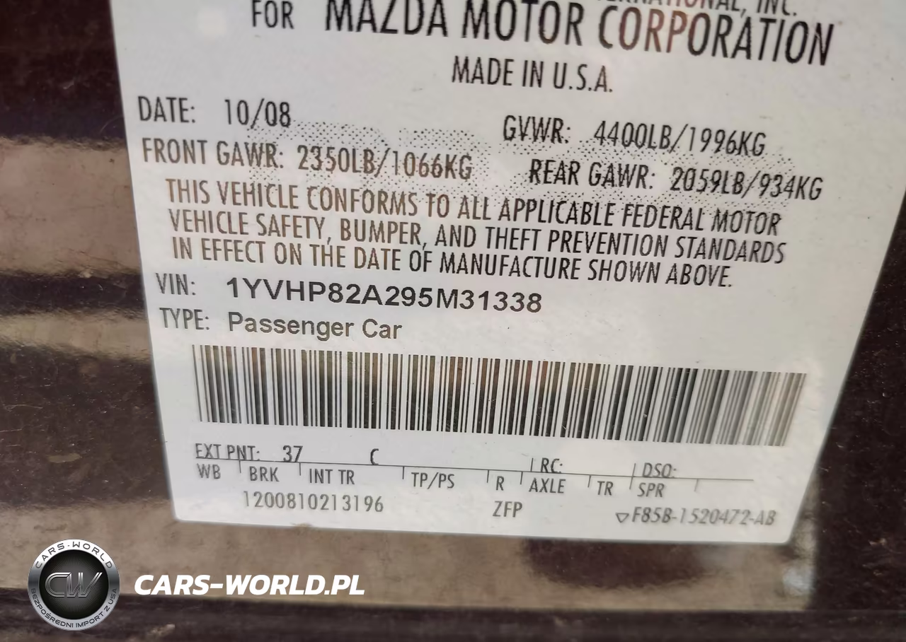 2009 Mazda Mazda6 I Touring VIN:1YVHP82A295M31338 - 9