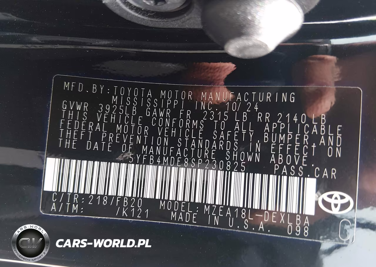 2025 Toyota Corolla Le VIN:5YFB4MDE8SP230825 - 9