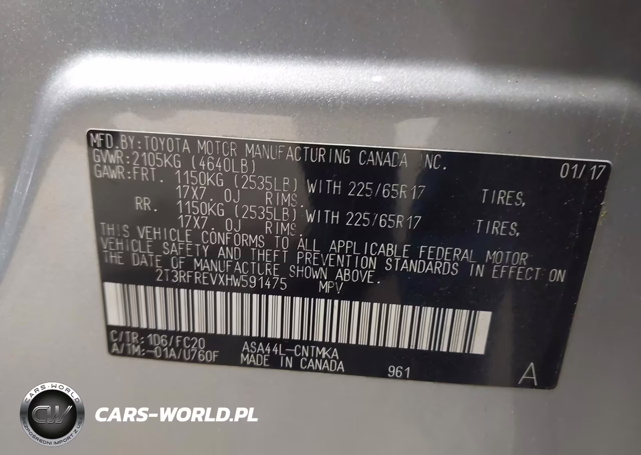 2017 Toyota Rav4 Xle VIN:2T3RFREVXHW591475 - 9