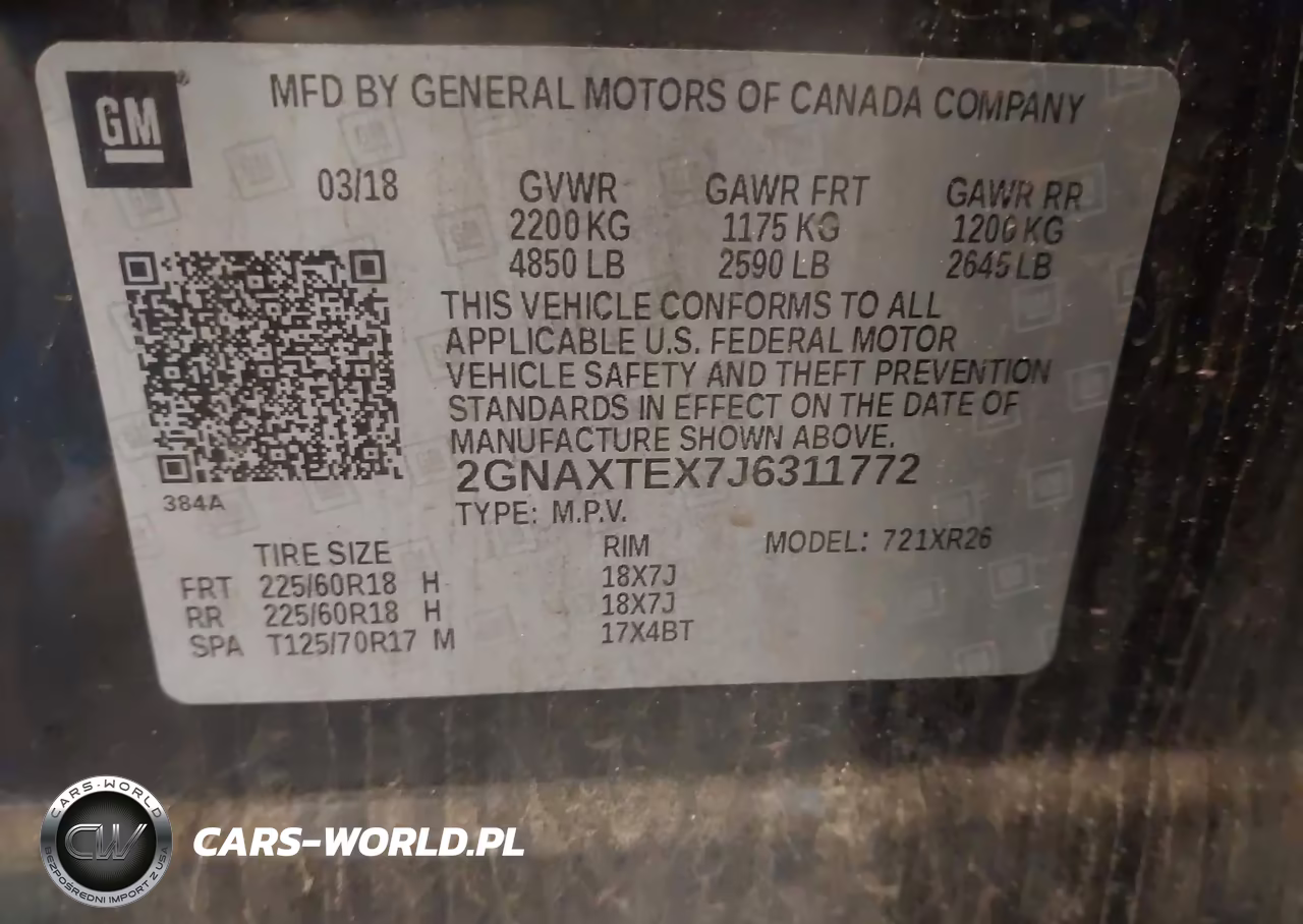 2018 Chevrolet Equinox Lt VIN:2GNAXTEX7J6311772 - 9