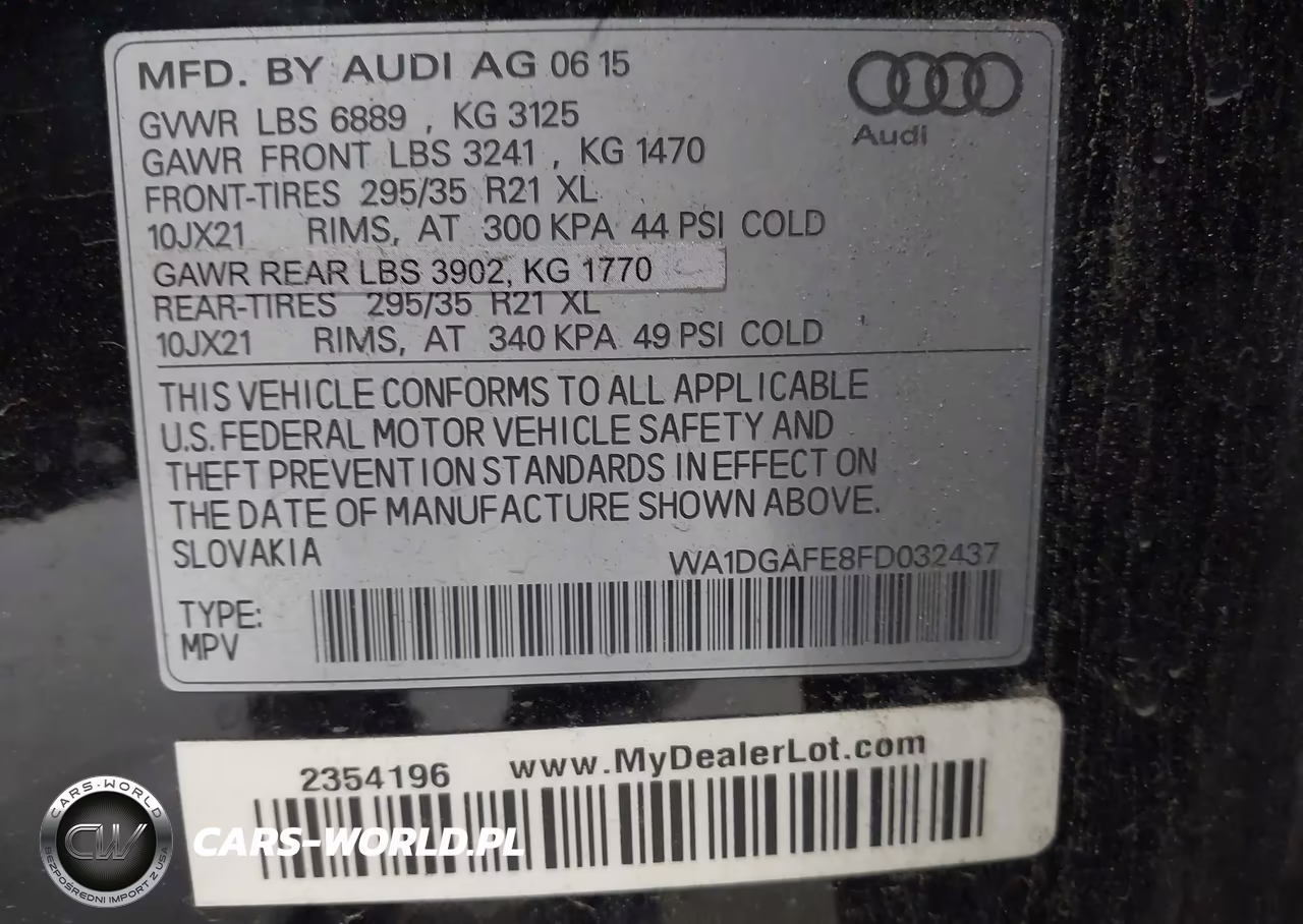 2015 Audi Q7 3.0T S Line Prestige VIN:WA1DGAFE8FD032437 - 9