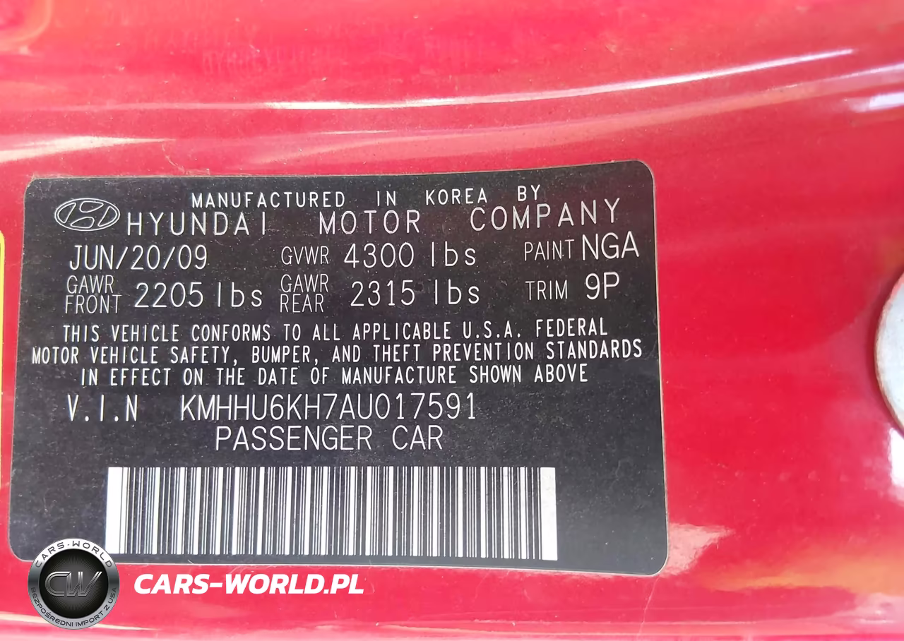 2010 Hyundai Genesis 3.8 Grand Touring VIN:KMHHU6KH7AU017591 - 9