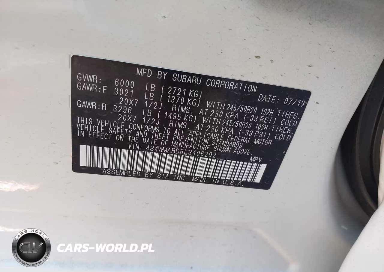 2020 Subaru Ascent Touring VIN:4S4WMARD6L3406292 - 9