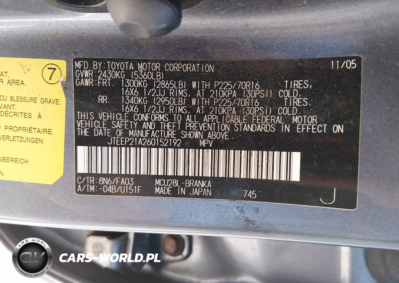 2006 Toyota Highlander V6 VIN:JTEEP21A260152192 - 9