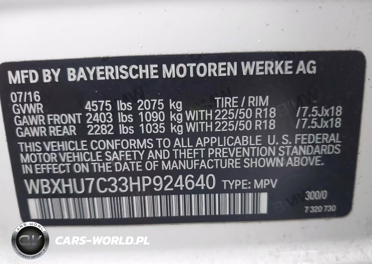 2017 BMW X1 Sdrive28I VIN:WBXHU7C33HP924640 - 9