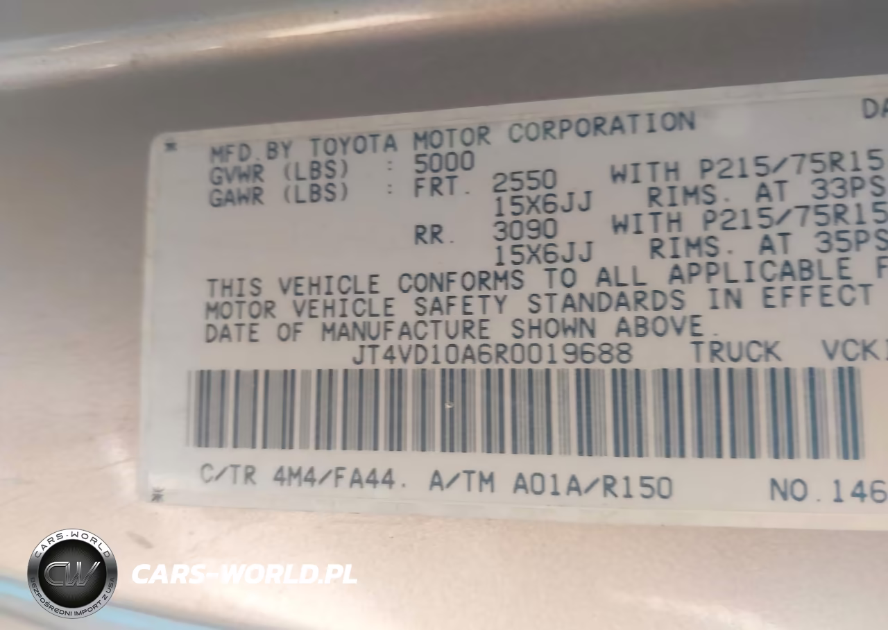 1994 Toyota T100 Dx VIN:JT4VD10A6R0019688 - 9